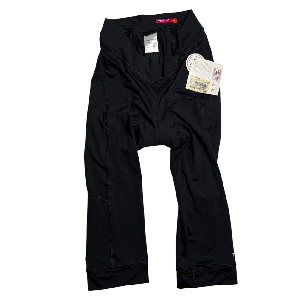 Terry Breakaway Bike Knickers Womens Medium Black Cycling Capri New